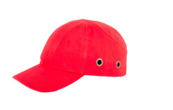 כובע חבטות אדום עם מצחייה ארוכה ורשת אוורור, מק"ט 1098